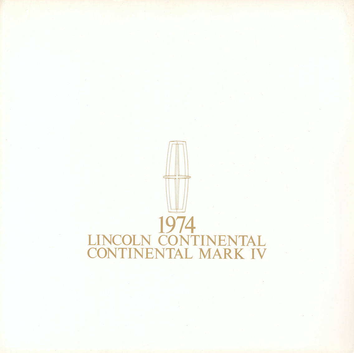 1974 Lincoln Continental Brochure